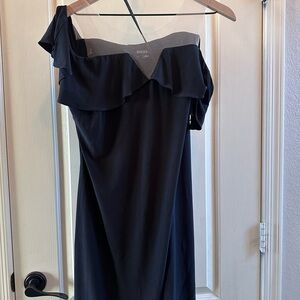 Boohoo Black One Shoulder Dress